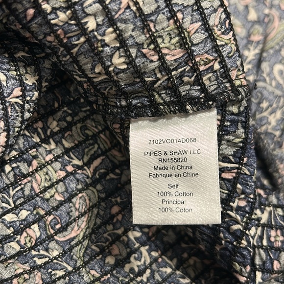 Veronica Beard Navy Paisley 3/4 Sleeve Dress - Picture 10 of 12